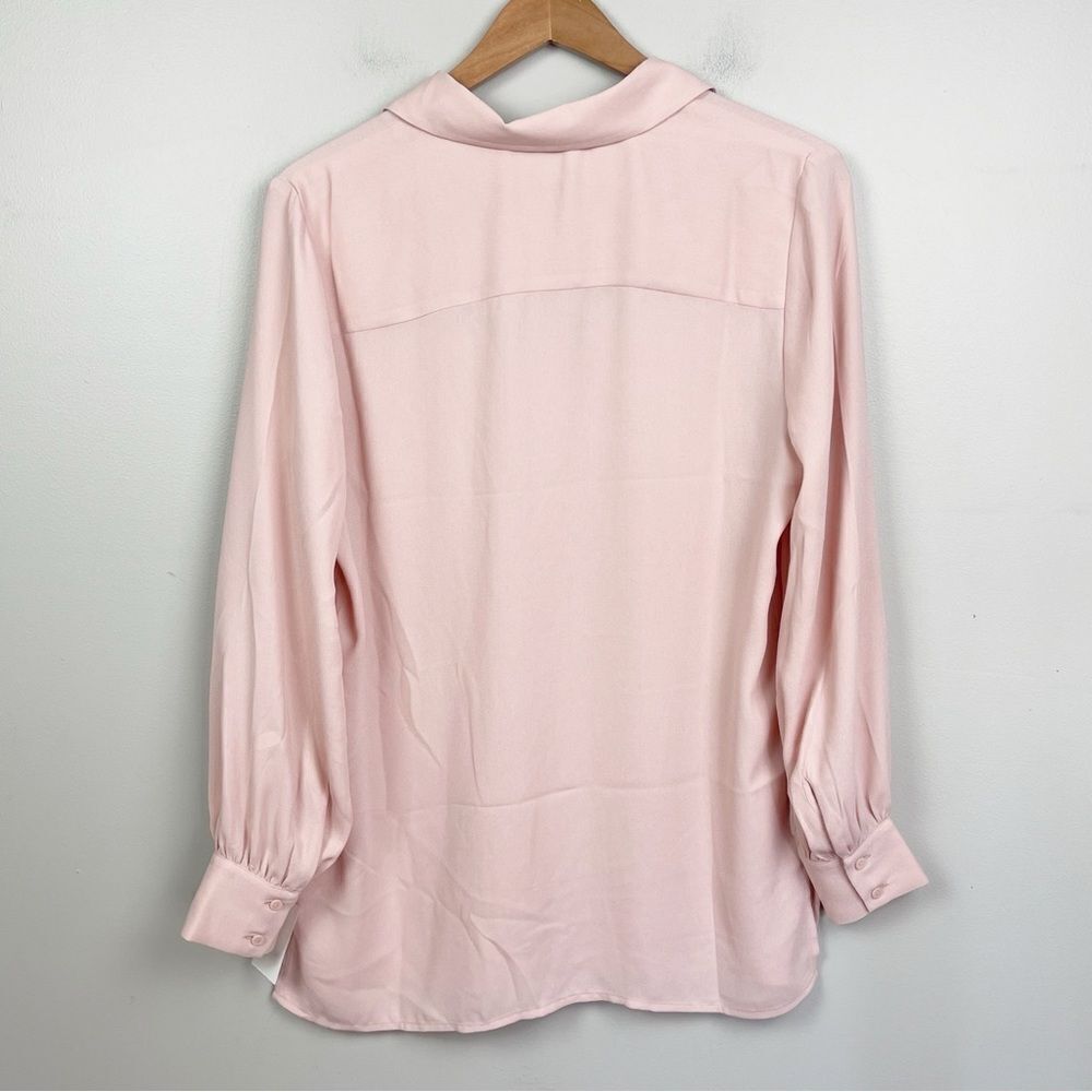 NWT Halogen Solid Button Down Blouse Small NWT - image 4